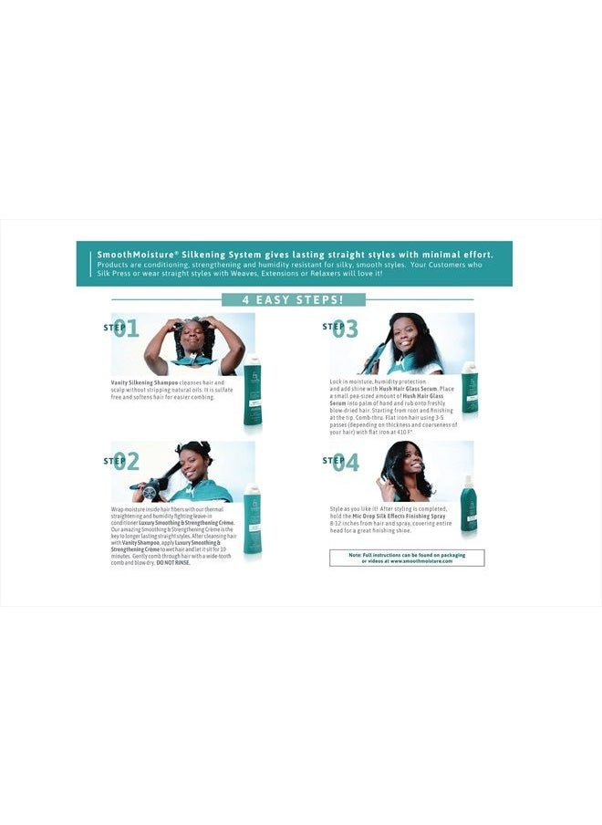 SMOOTHMOISTURE - Hush Hair Glass Serum – Thermal Sealant and Shine for Hair (4.8 oz) - Image 1