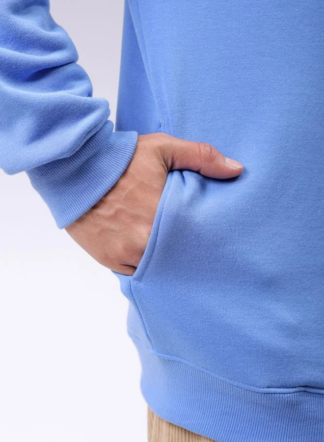 شركة المرآب الهندية Men Oversized Solid Crew Neck Overhead Sweatshirt