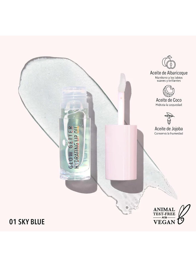 moira Glow Getter Hydrating Lip Oil (001, Sky Blue) - Image 2