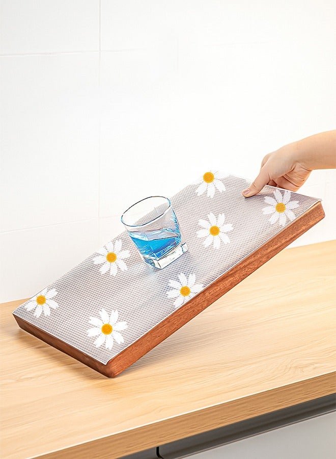 هايدو 3 لفات غير لاصقة خزانة درج حصيرة ، 45x100cm شفافة  - Image 5