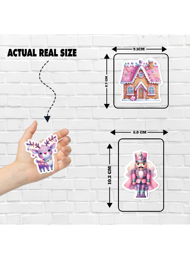 مجموعة مغناطيسات الثلاجة للكريسماس – 10 قطعة تصاميم احتفالية أنيقة تشمل سانتا، أشجار الكريسماس، رقاقات الثلج وزينة العيد – مثالية لتزيين الثلاجة، المطبخ، والمنزل بلمسة موسمية دافئة - Image 3