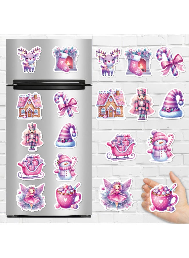 مجموعة مغناطيسات الثلاجة للكريسماس – 10 قطعة تصاميم احتفالية أنيقة تشمل سانتا، أشجار الكريسماس، رقاقات الثلج وزينة العيد – مثالية لتزيين الثلاجة، المطبخ، والمنزل بلمسة موسمية دافئة - Image 1