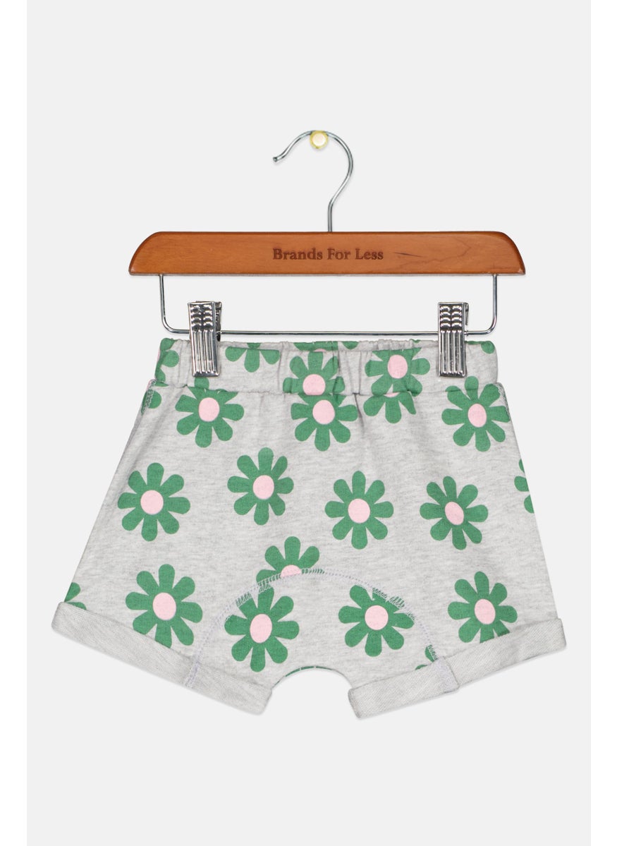 Cotton On Kids - Toddlers Girl Allover Print Pull On Short, Grey - Image 1