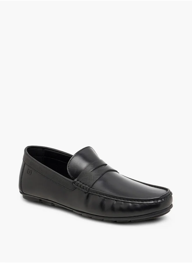 DUCHINI Men's Solid Slip-On Moccasins