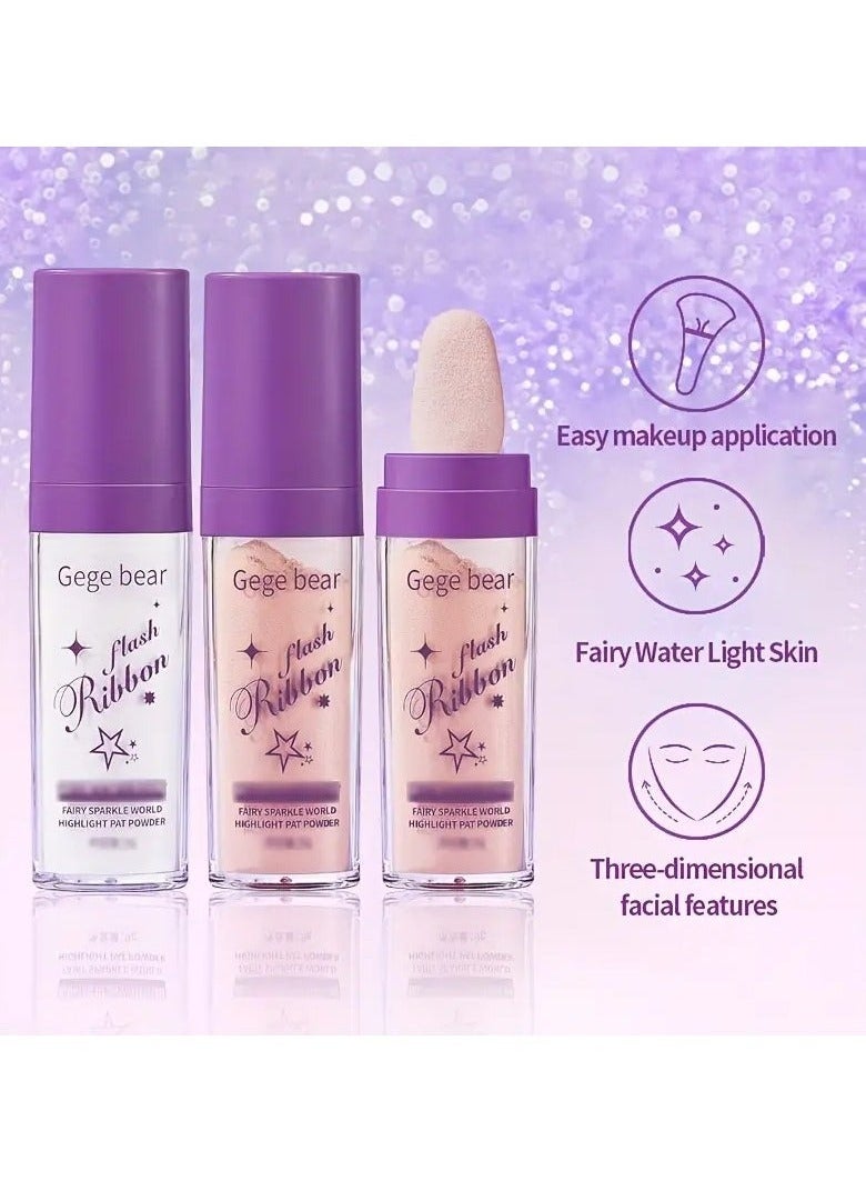 Ucanbe Magic Fairy Pearly Powder - High Gloss, Brightening, Shiny Face and Body Glitter for Music Festival, Bridal, Wedding, Stage Makeup - Long-Lasting, Sweat-Resistant, Easy to Apply #3 Golden Brown - Image 3