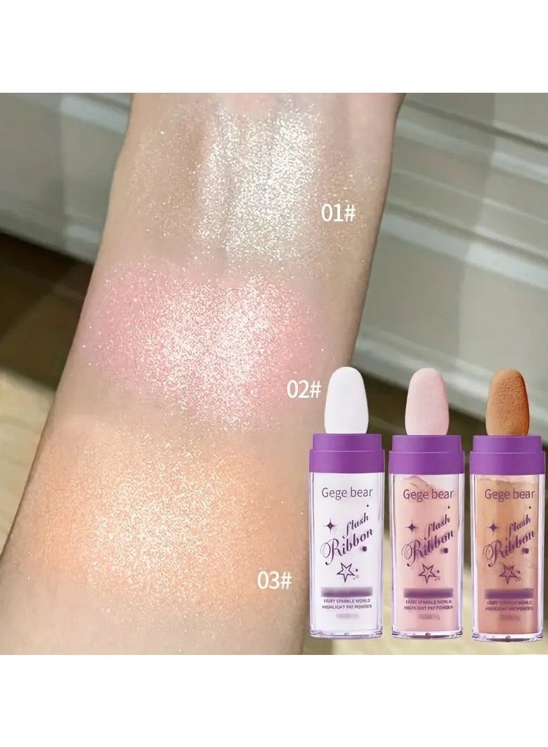 Ucanbe Magic Fairy Pearly Powder - High Gloss, Brightening, Shiny Face and Body Glitter for Music Festival, Bridal, Wedding, Stage Makeup - Long-Lasting, Sweat-Resistant, Easy to Apply #3 Golden Brown - Image 5