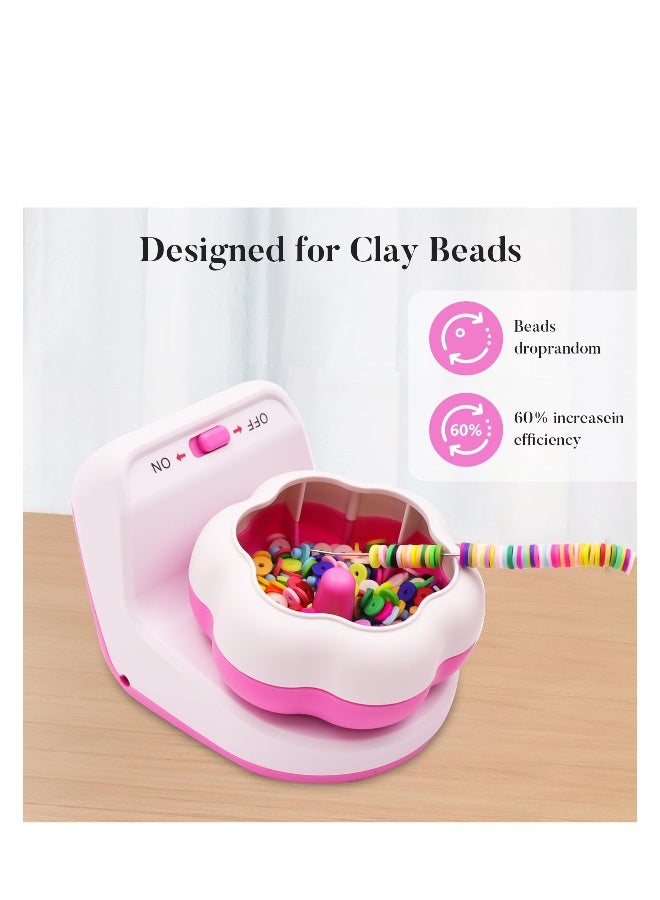 Electric Clay Bead Spinner, Automatic Bead Spinner for Jewelry Making, Bead Spinner Kit with 2 Beading Needles, Versatile Bead Compatibility, for Making Bracelets, Necklaces, DIY Crafts - Image 3