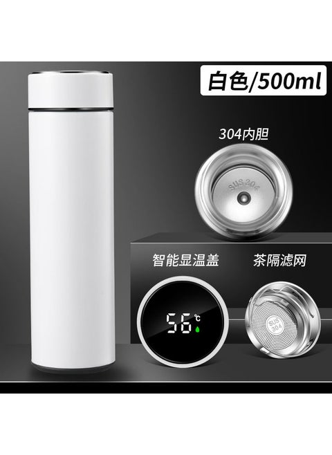 Smart Thermal Flask with Temperature Display Smart White