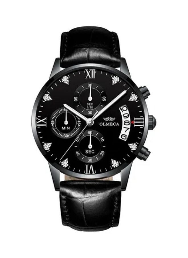Olmeca Steel Watch With Quartz Waterproof Watch All Black  - Image 1