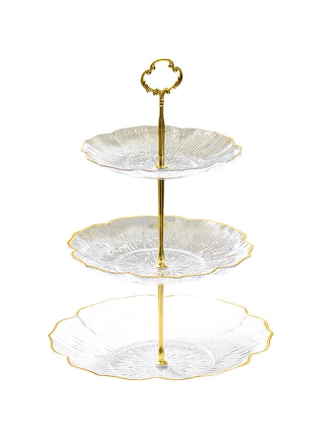 Yijuke [Metal Rod/3 Layers] Luxury Fruit Plate, Living Room Coffee Table Snack Tray, Candy And Dried Fruit Display Rack, Dessert Serving Tray - Image 3
