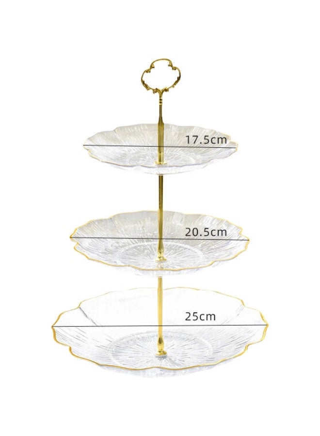 Yijuke [Metal Rod/3 Layers] Luxury Fruit Plate, Living Room Coffee Table Snack Tray, Candy And Dried Fruit Display Rack, Dessert Serving Tray - Image 2