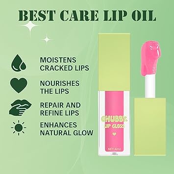 2PCS Lip Oil Gloss Set Plumping Hydrating Lip Oils in Clear and Pink Lightweight Fat Oil Texture Tinted Gloss Shine for Moisturized Lips Daily Lip Care for Women Girls - Image 2