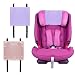 Okueejur 2 PCS Satin Car Seat Headrest Cover for Babies Soft Silk Feeling Headrest Cover for Hair Protection Satin Baby Car Seat Hair Protector PinkPurple - Image 2