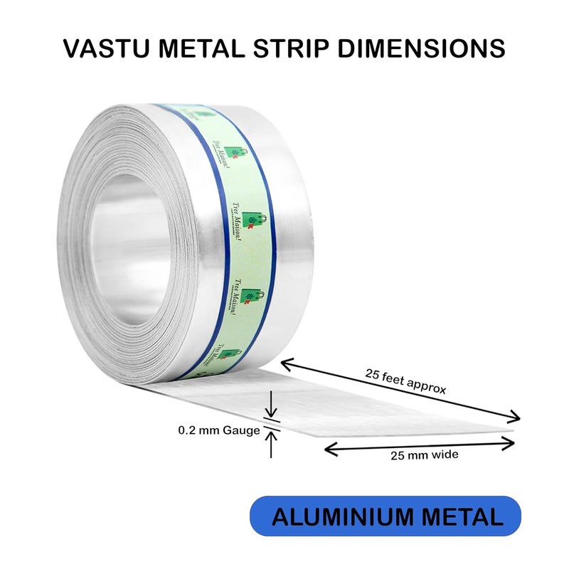 TREE MAISON CORONATING HOMES Vastu Aluminium Strip Width 1 Inch Gauge 02mm Length 25 Feet Approx Vastu Strip for Zone Balancing Toilet Correction Aluminium Strip for Vastu Pack of 1 - Image 3