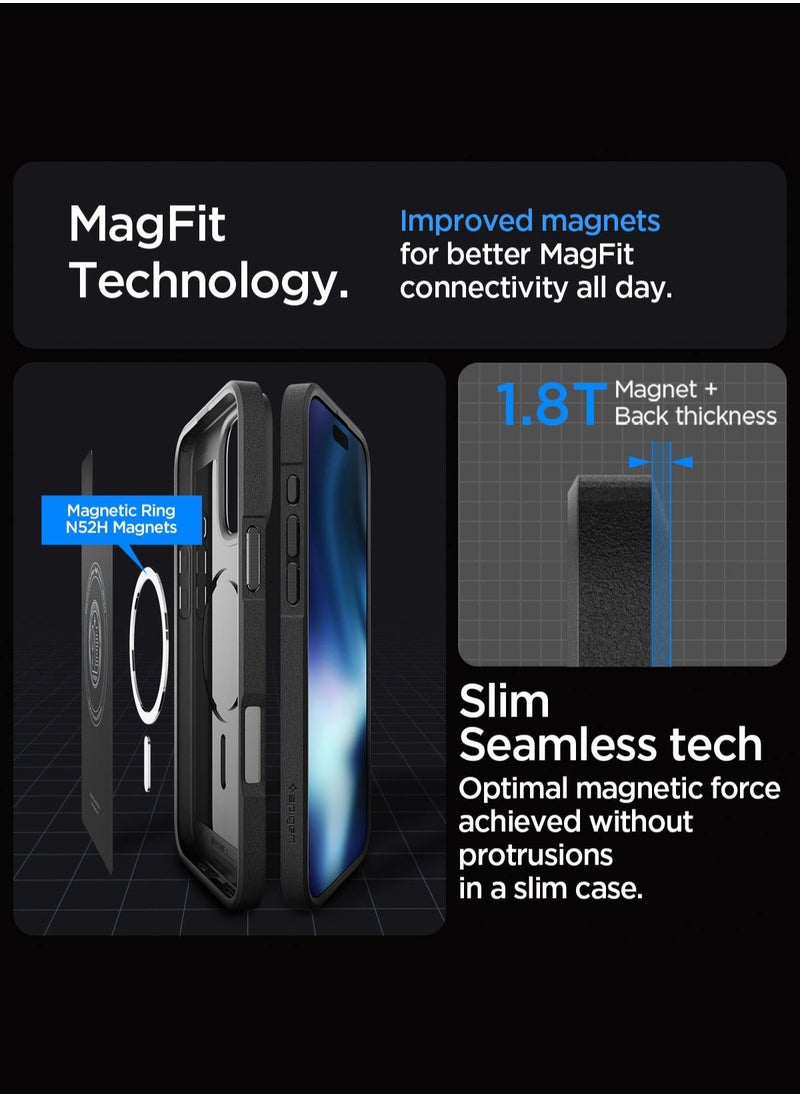 Spigen Core Armor MagFit iPhone 16 Pro Max Case Cover with Magsafe (2024) - Matte Black  - Image 3