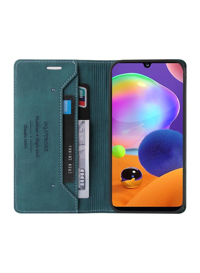 S-TOP Case For Samsung Galaxy A31 Skin Feel Anti-theft Brush Horizontal Flip Leather Case with Holder & Card Slots & Wallet - Image 5