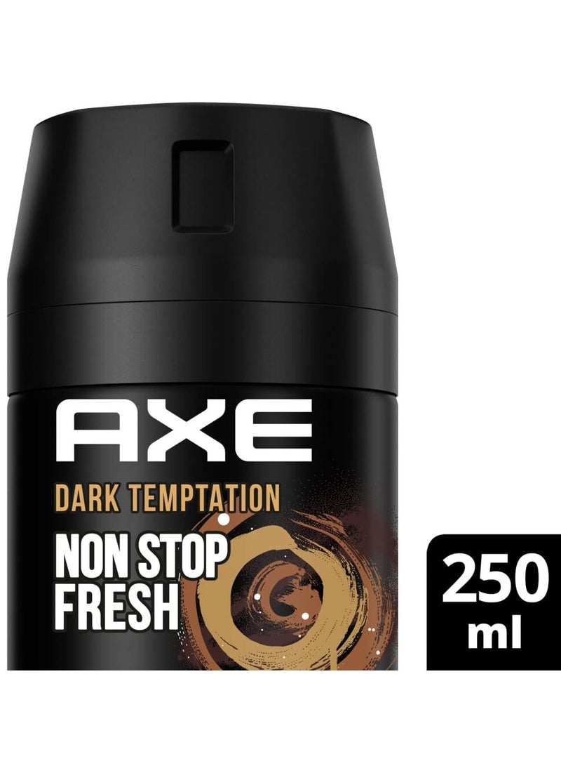Axe Dark Temptation Deodorant Body Spray For 48 Hours Non Stop Fresh 250ml (Pack of 6) - Image 4