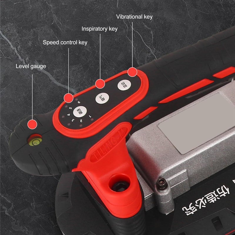 klarako Tile Vibration Machine with AntiShock Batteries for Wall Floor Paving Vibrator Large Suction Salad Large Masonry Saws Tile Installation (US Plug) - Image 4