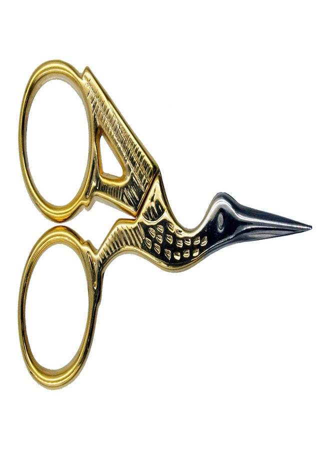 Ultima 3-1/2-Inch Forged, Gold-Plated, Stork Embroidery & Sewing Scissors - Image 4