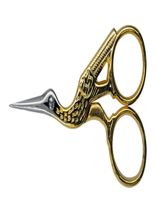 Ultima 3-1/2-Inch Forged, Gold-Plated, Stork Embroidery & Sewing Scissors - Image 3
