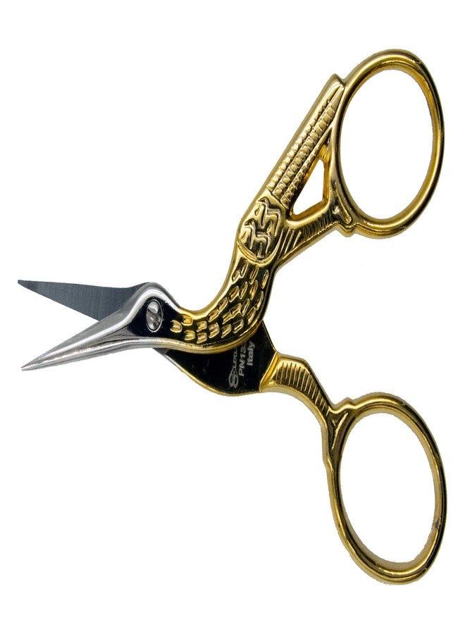 Ultima 3-1/2-Inch Forged, Gold-Plated, Stork Embroidery & Sewing Scissors - Image 2