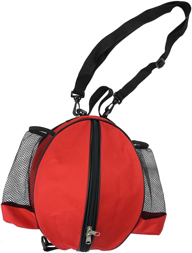 FoRapid Size 7 (29.5") Basketball Bag Soccer Ball Football Volleyball Softball Sports Ball Bag Holder Carrier+Adjustable Shoulder Strap 2 Side Mesh Pockets f/Water Bottle Towel Sports Shoes - Image 1