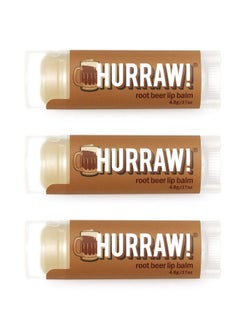 Hurraw! Root Beer Lip Balm 3 Pack: Organic Certified Vegan Cruelty and Gluten Free NonGMO 100% Natural Ingredients Bee Shea Soy and Palm Free Made in USA  - Image 2