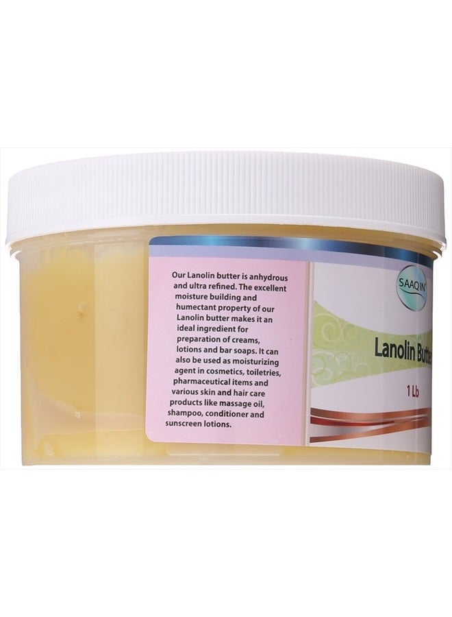 Saaqin SAAQIN 100% Pure Lanolin (anhydrous) - Ultra Refined Butter 1 Lb - Nipple cream - Mustache wax - Helps revitalize and hydrate sensitive skin. Great for making lip balm, hair and skin products.  - Image 3