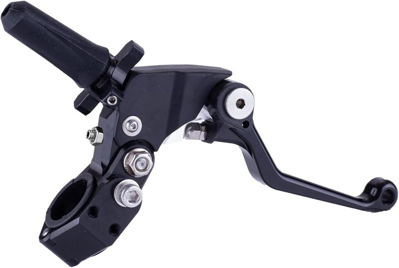 PRO CAKEN 7/8" 22mm Universal Motorcycle Aluminum 360° Alloy Foldable Clutch Handle - Black - Image 1