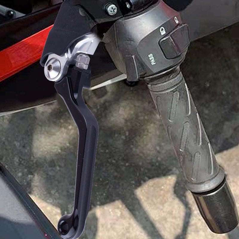 PRO CAKEN 7/8" 22mm Universal Motorcycle Aluminum 360° Alloy Foldable Clutch Handle - Black - Image 3