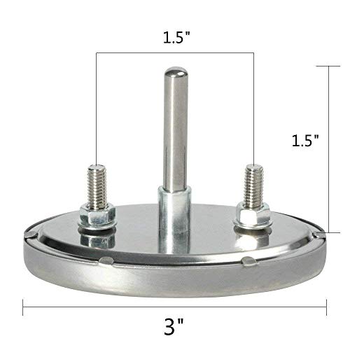GasSaf Lid Thermometer Temperature Gauge Replacement for Nexgrill, Grill master 720-0697, Charmglow 720-0234, Aussie, Brinkman, Members Mark and Other Gas Grill, Oval Stainless Steel Heat Indicator - Image 2