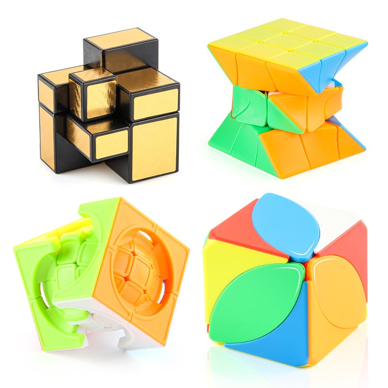 Smooth Rotating Special-Shaped Second And Third-Order Gold And Silver Stickers Mirror Rubik'S Cube Magic Ball Twisted Trihedron Rubik'S Cube Toy - Image 4