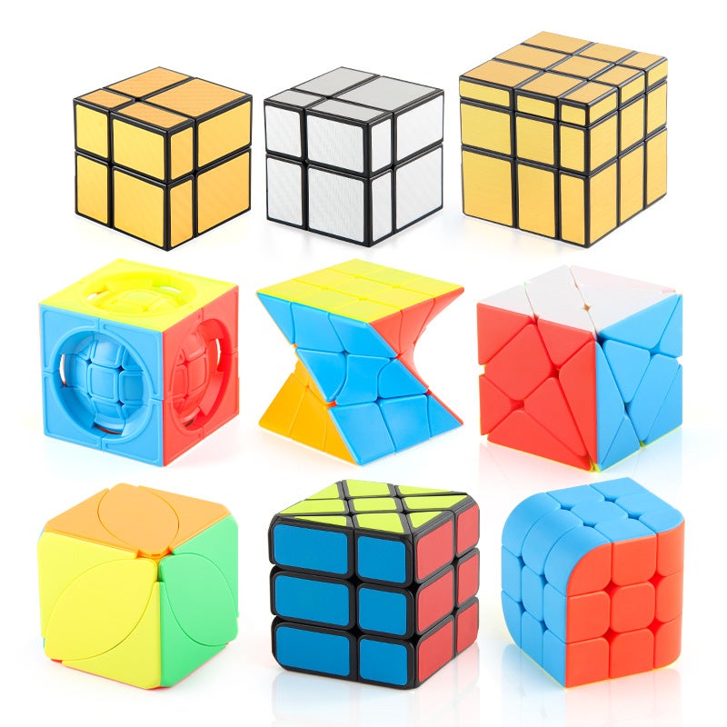 Smooth Rotating Special-Shaped Second And Third-Order Gold And Silver Stickers Mirror Rubik'S Cube Magic Ball Twisted Trihedron Rubik'S Cube Toy - Image 5