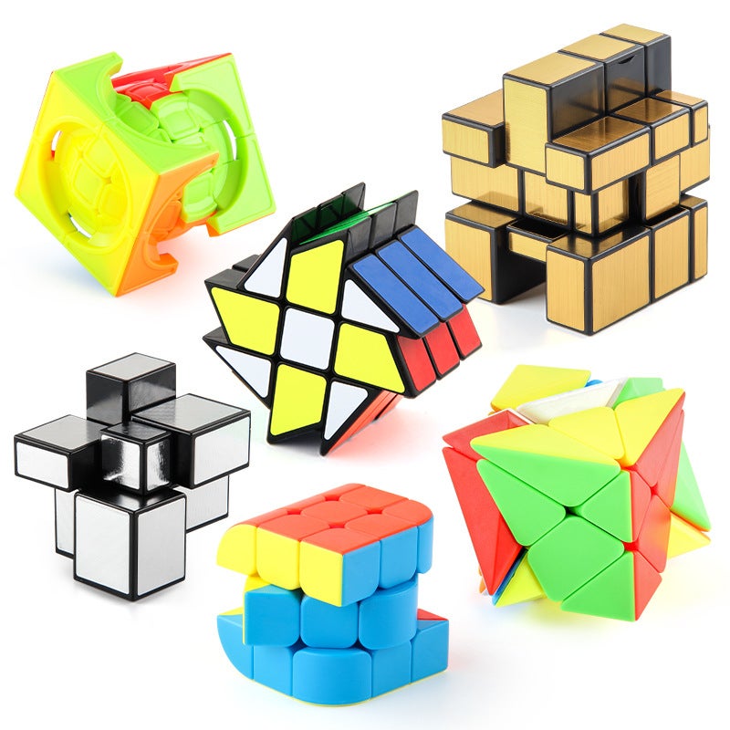 Smooth Rotating Special-Shaped Second And Third-Order Gold And Silver Stickers Mirror Rubik'S Cube Magic Ball Twisted Trihedron Rubik'S Cube Toy - Image 3