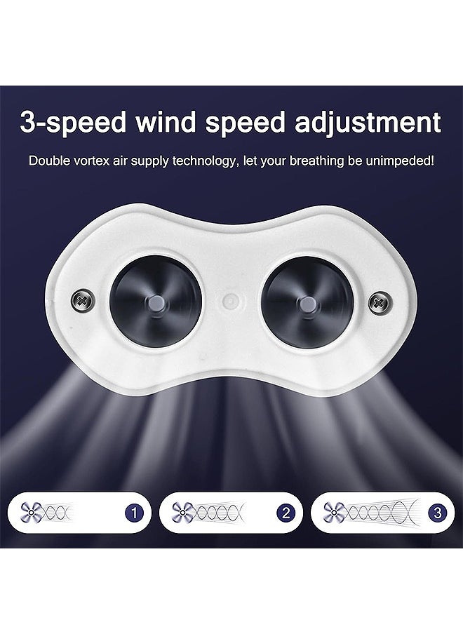 Anti Snoring Device, Adjustable Wind Speed Electric Nasal Soothing Device, Effective Snoring Prevention for Men and Women (White)