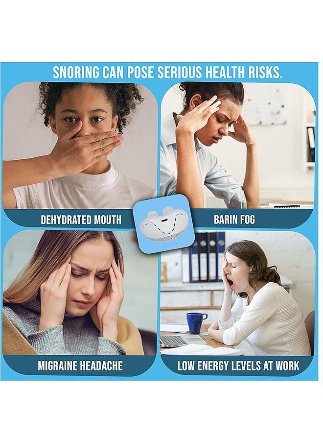 Anti Snoring Device, Adjustable Wind Speed Electric Nasal Soothing Device, Effective Snoring Prevention for Men and Women (White)