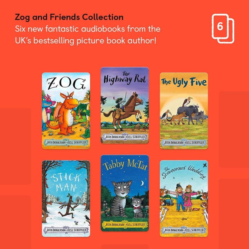 YOTO Zog & Friends Collection by Julia Donaldson â€“ 6 Kids Audio Cards for Use with Player & Mini All-in-1 Audio Device, Screen-Free Listening with Fun Playtime, Bedtime & Travel Stories, Ages 3+ - Image 2