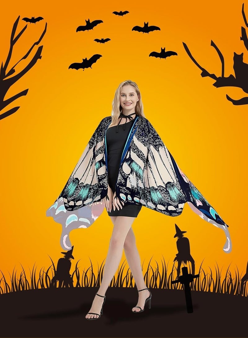 erfly Wings Adult Costumes Fairy Wing Cape Womens Shawl Colorful Nymph Pixie Accessory for Cosplay - Image 5