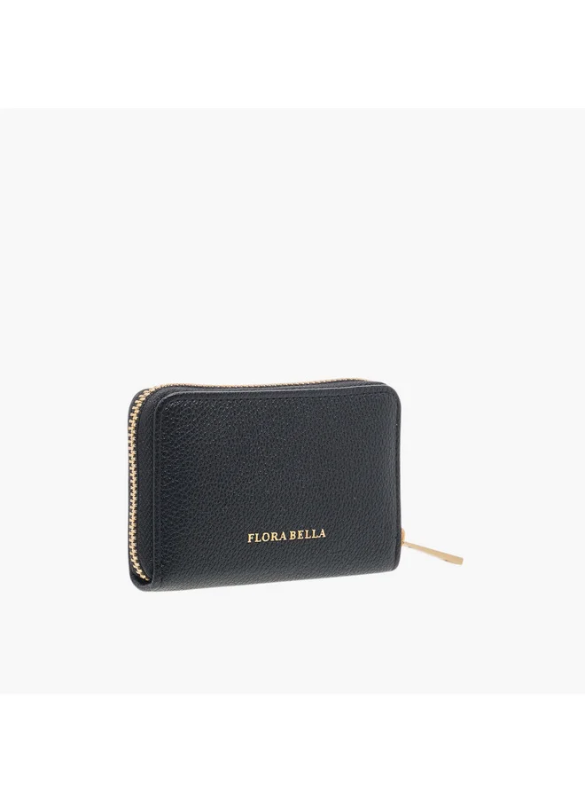 Flora Bella By Shoexpress Women's Textured Wallet with Zip Closure