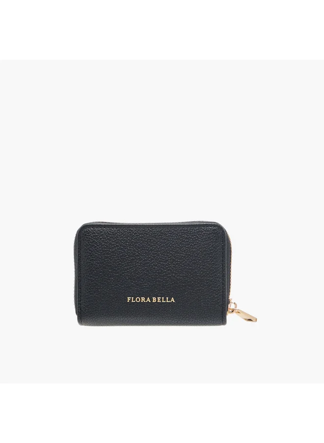 Flora Bella By Shoexpress Women's Textured Wallet with Zip Closure