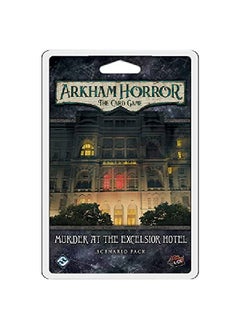 Arkham Horror The Card Game Murder At The Excelsior Hotel Scenario Pack ; Horror Game ; Cooperative Mystery Card Game ; Ages 14+ ; 12 Players ; Avg. Playtime 12 Hours ; Made By