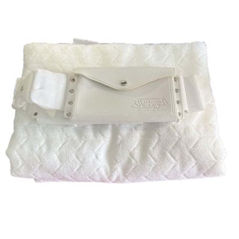 Ihram for Hajj and Umrah 2-Piece 100 Pure Cotton Towels with Belt, Lightweight Soft, Size 110x210 cm, 1.2 kg, - Image 4