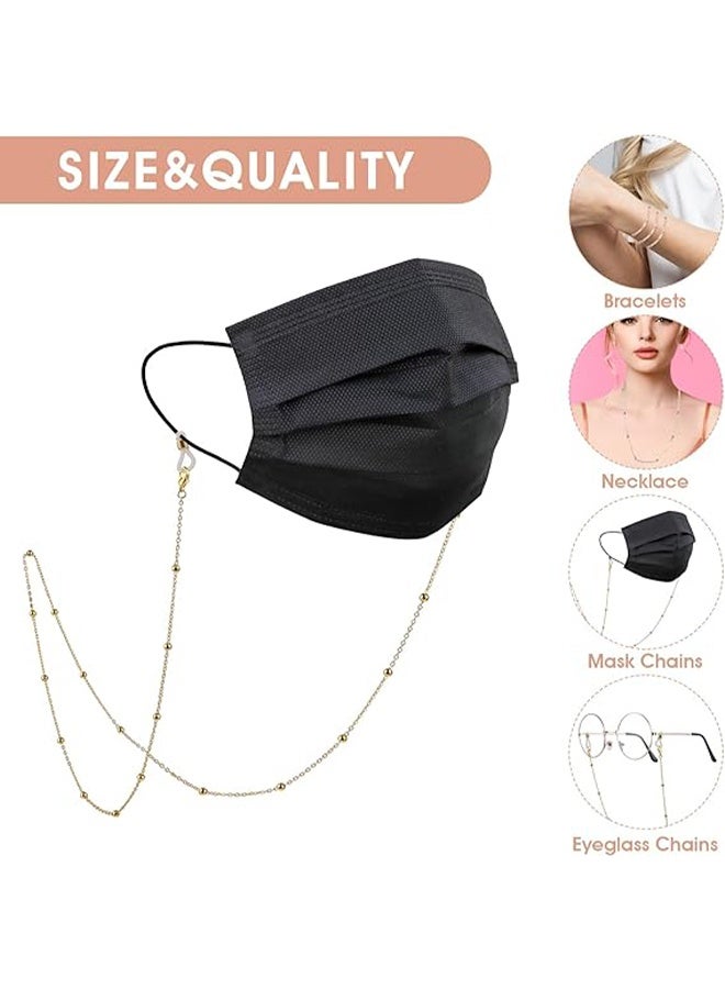 HY 3 Pcs Metal Glasses Chains for Men Women, Eyewear Strap Holders Hanging Neck Rope Lanyard Eyeglasses Accessory (3 Color) - Image 5