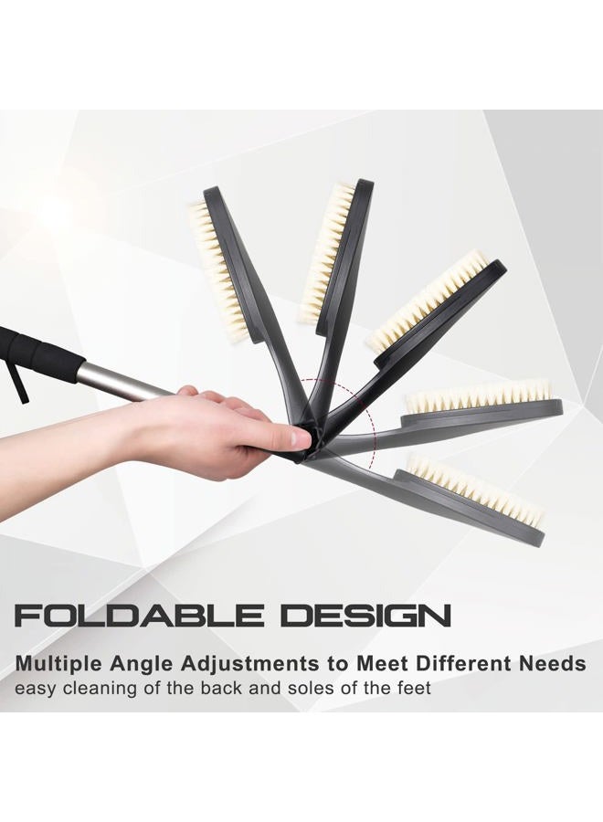 EASACE Body Brush for Back, Long Handle Bath Brush for Showering, Adjustable Head Back Scrubber, Shower Brush with Soft Bristles for Wet or Dry - Image 3