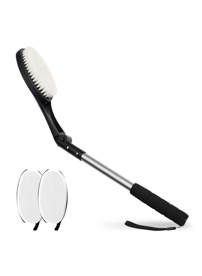 EASACE Body Brush for Back, Long Handle Bath Brush for Showering, Adjustable Head Back Scrubber, Shower Brush with Soft Bristles for Wet or Dry - Image 1