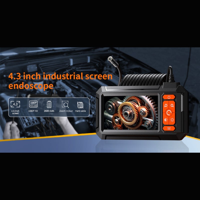 Pipeline endoscope, 1080P HD endoscope, 8 adjustable LED lights, 4.3-inch ISP endoscope, 8mm IP67 waterproof lens - Image 2