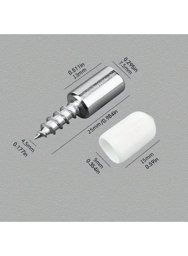 40Pcs Self Tapping Screw With Anti Slip Sleeve Silvery Steel Cabinet Partition Bracket - Image 3
