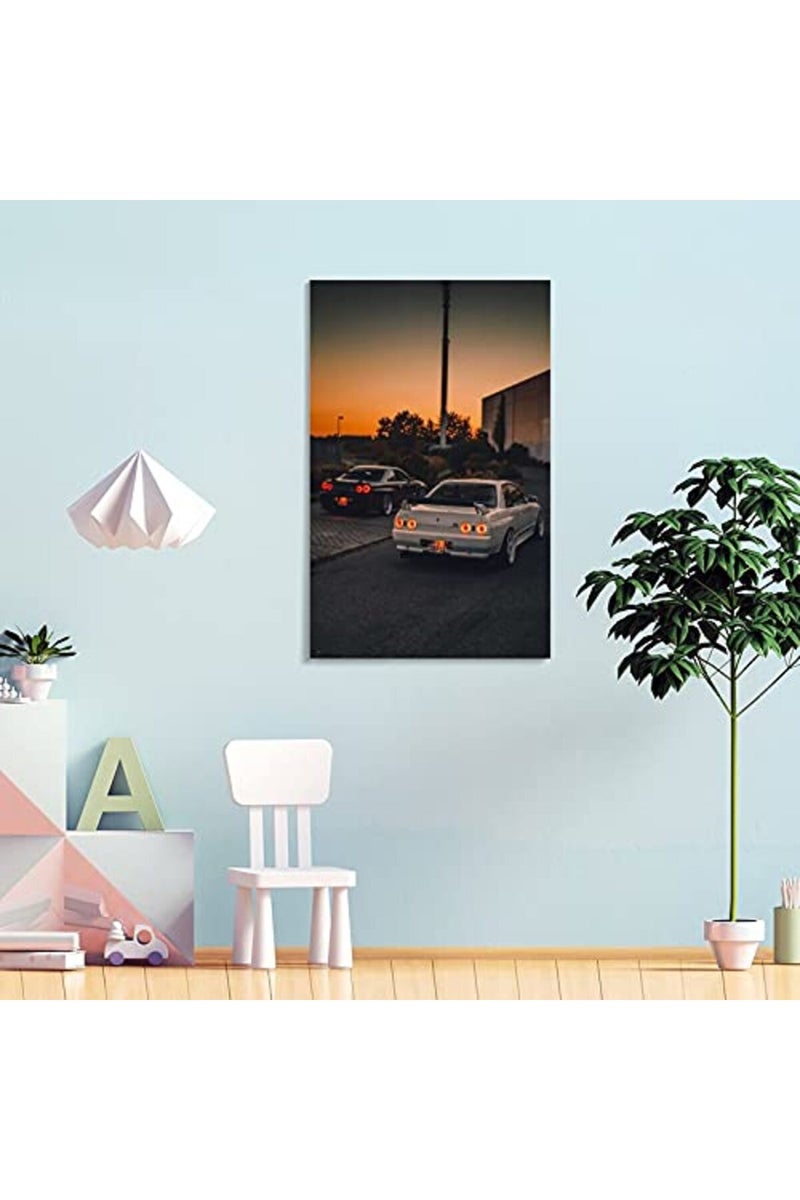 Maisuimaoyi JDM Skyline R34 Canvas Poster - Image 4