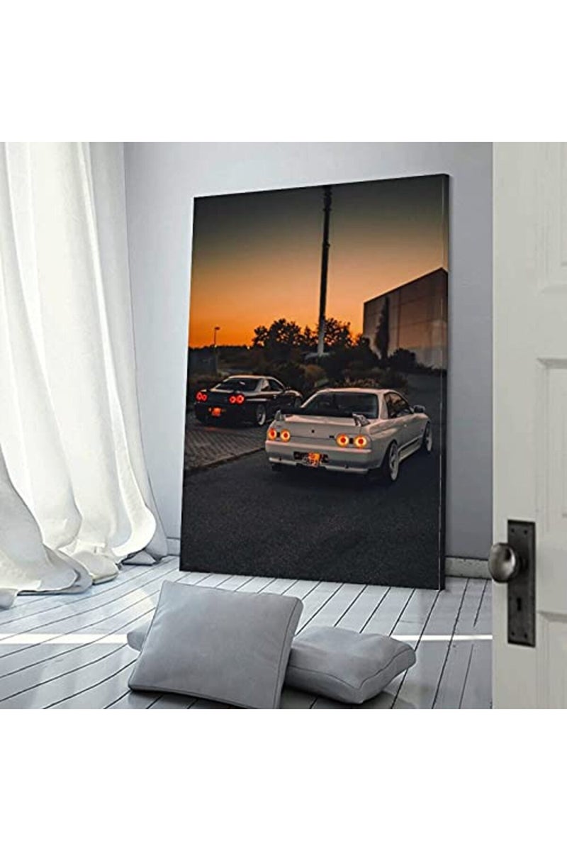 Maisuimaoyi JDM Skyline R34 Canvas Poster - Image 3
