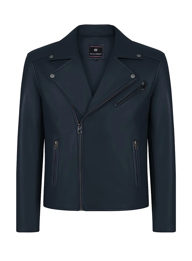 فيليكس هاردي Genuine Leather Biker Jacket